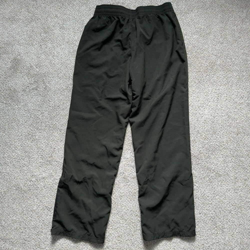 Under Armour Mens L HeatGear Loose Fit  Wide Leg Windbreaker Pants Olive Green - Picture 2 of 7